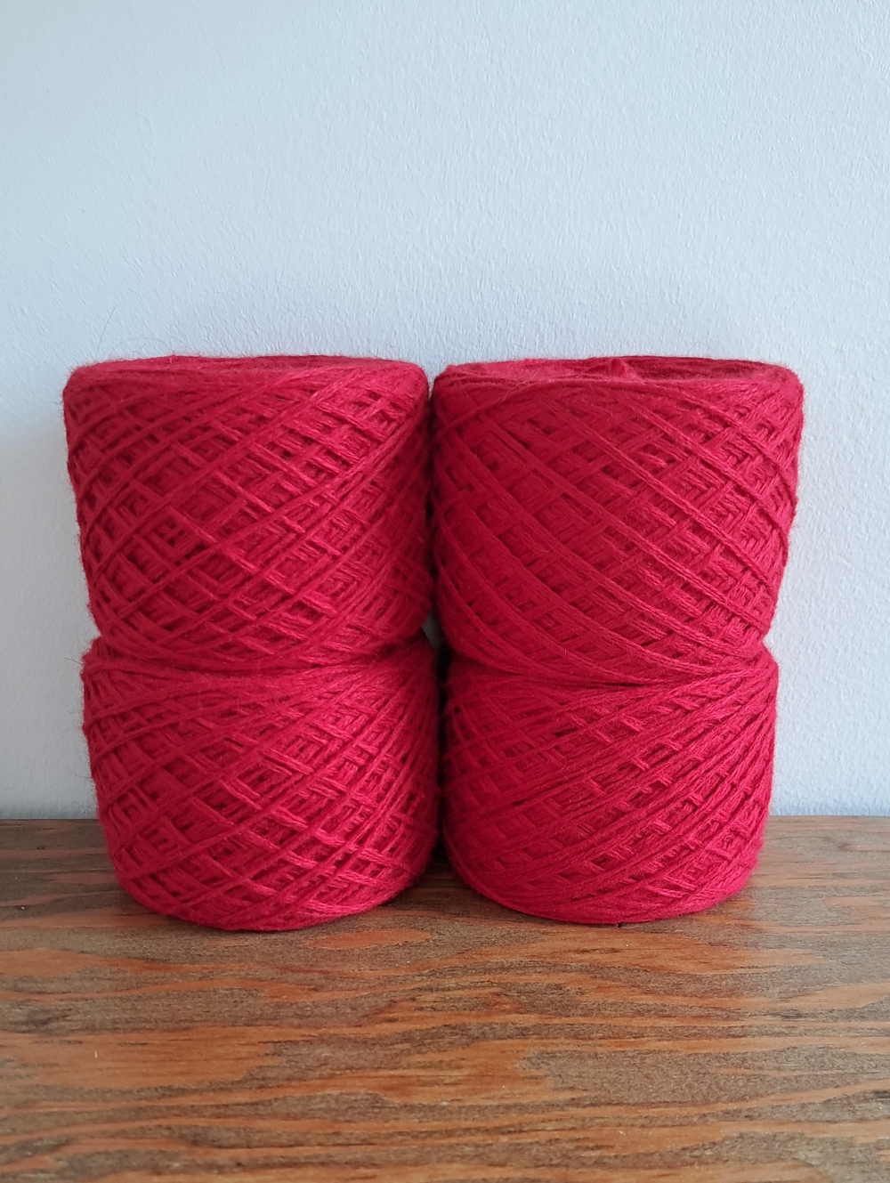 10% Angora Rabbit Blend Red DK Yarn, 400g